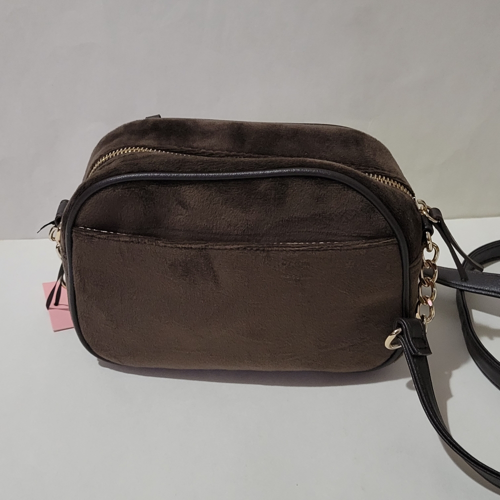 Juicy Couture Dark Brown Crossbody Bag with Gold Key Charm - Picture 9 of 13